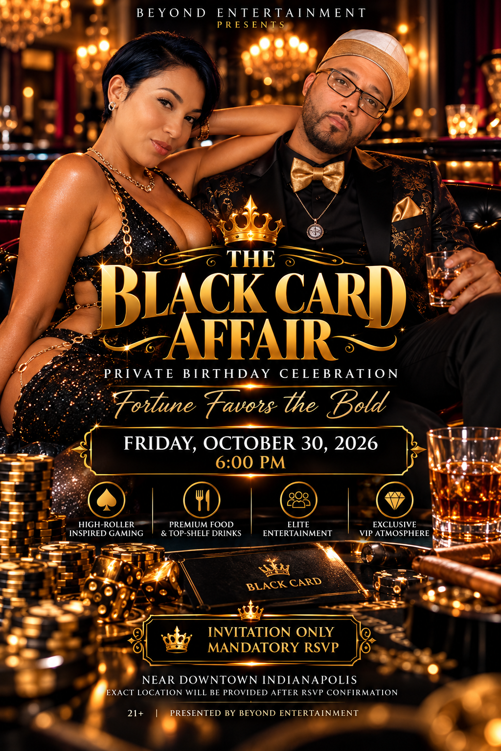 The Black Card Affair invitation, Friday October 30 at 6 PM